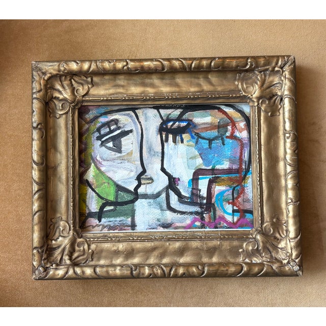 Blue Contemporary Craig Greene Original Painting “When I’m With You” in Antique French Frame For Sale - Image 8 of 11