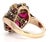 Early 20th Century 7.22 Carat Ruby and 1 Carat Diamond 18k Gold Ring, Size 7.75 For Sale - Image 4 of 9