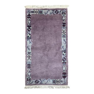 Hand-Knotted Art Deco Style Nepal Rug 2'3" X 4'4" For Sale