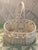 Victorian Wicker White Large Basket With Scrolls.1860-1900 Handmade For Sale - Image 9 of 12
