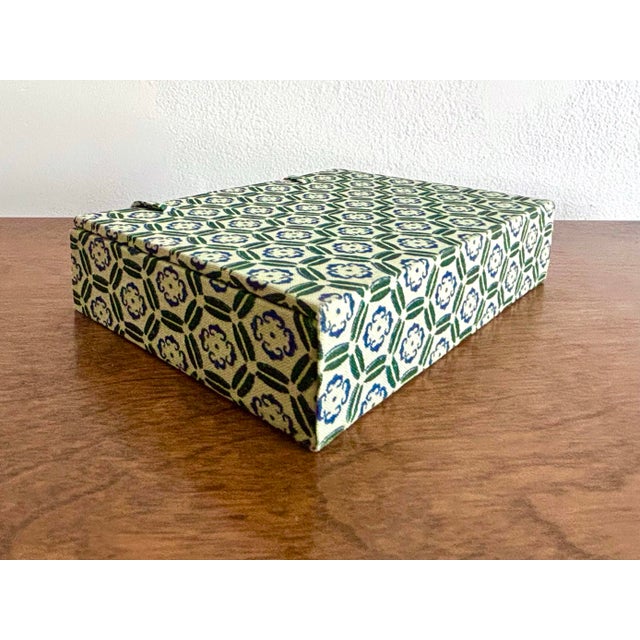 1990s 1990s Small Hinged Decorative Fabric Box For Sale - Image 5 of 7