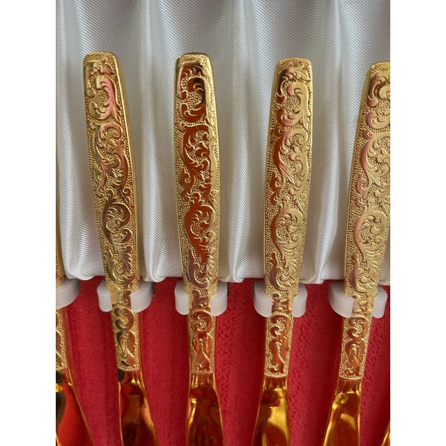International Silver 1950s Americana Golden Heritage by International Silver Co. Flatware Set- 82 Pieces For Sale - Image 4 of 8