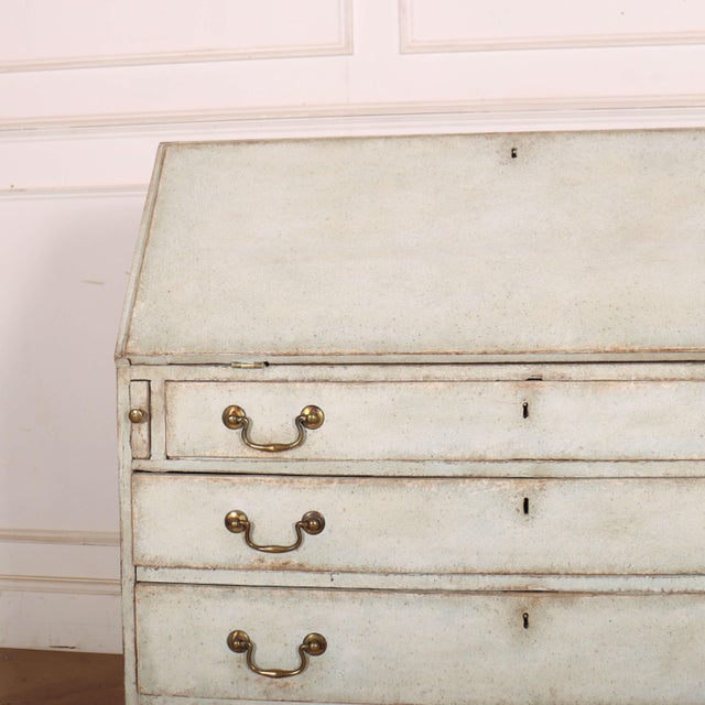 English Painted Oak Bureau For Sale - Image 6 of 12