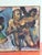 A compelling 1950s French modernist figurative painting, executed in oil on canvas and depicting a loosely assembled group...