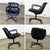 MCM to Modern Set of 8 Executive Armchairs by Charles Pollock for Knoll Black Leather & 4 Prong Swivel Base For Sale - Image 11 of 12
