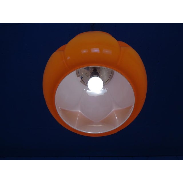 Orange Glass Ball Ceiling Lamp from Peill & Putzler, Germany, 1960s For Sale - Image 10 of 18
