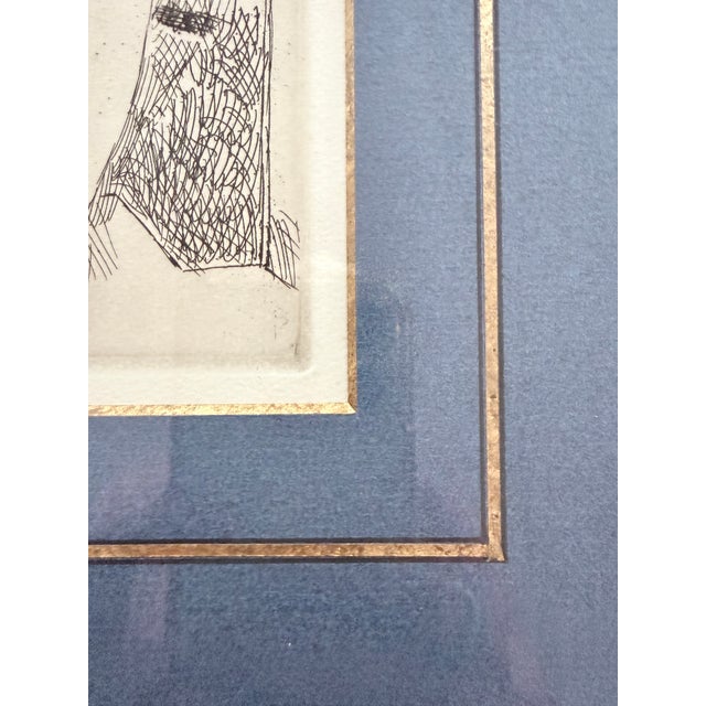 Cream Marie Laurencin “Jeunes Filles Au Balcon,” 1928 Original French Etching, Framed For Sale - Image 8 of 10