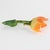 This gorgeous Monique Vedie Talosel or resin brooch features a rare stylized dimensional tulip flower in textured orange...