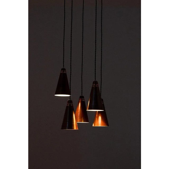 Mid-Century Scandinavian Copper Pendant by Hans-Agne Jakobsson, 1950s For Sale - Image 9 of 13