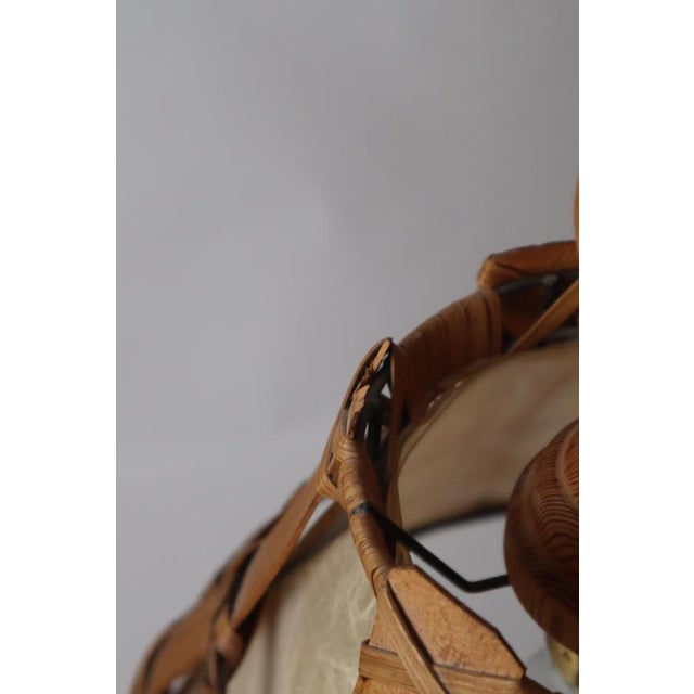Swedish Counterweight Pendant Lamp in Pine Wood and Parchment Paper, 1970s For Sale - Image 17 of 18