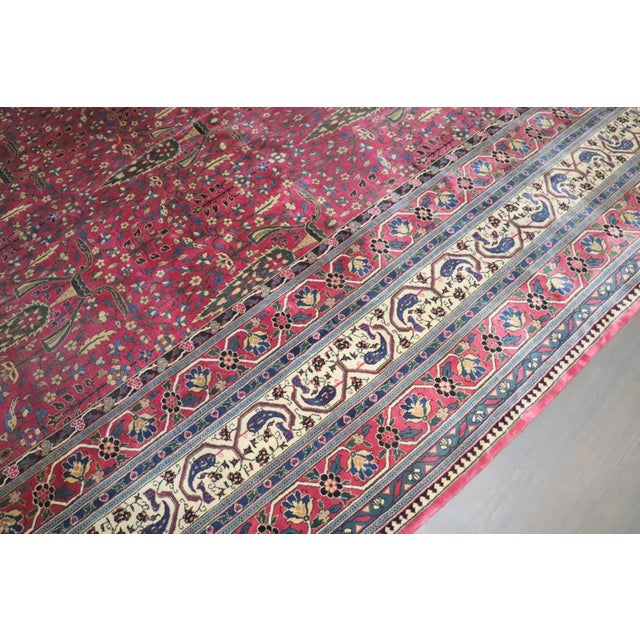 Vintage Indian Larestan Plum Rug rug no.10839 For Sale - Image 10 of 15