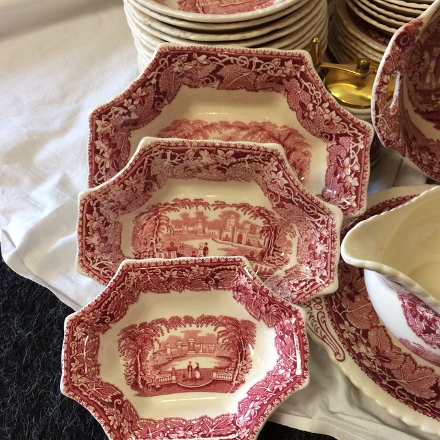 Mason's Ironstone "Vista Pink" English China Set of 107 Piece Chairish