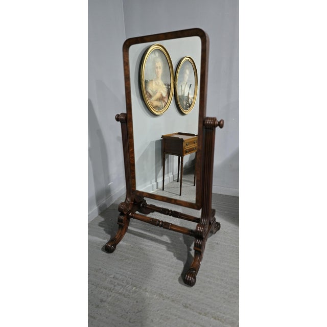 Regency Mahogany Cheval Mirror, 1830 For Sale - Image 14 of 14