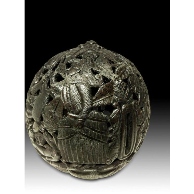 Black Carved Coconut, 19th Century For Sale - Image 8 of 14