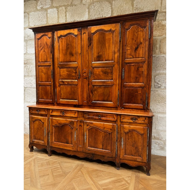 Louis XV Two-Part Walnut Buffet, 18th Century For Sale - Image 12 of 12