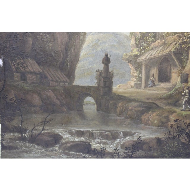 Johann Gottfreid Jenzsch " Travelers Passing by " For Sale - Image 4 of 6