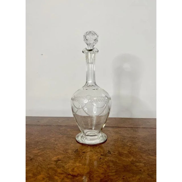 Glass Victorian Glass Decanter, 1880s For Sale - Image 7 of 7