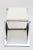 Vintage X Frame Chromed Steel Bench With New White Boucle Sling Seat, 1980's For Sale - Image 4 of 12