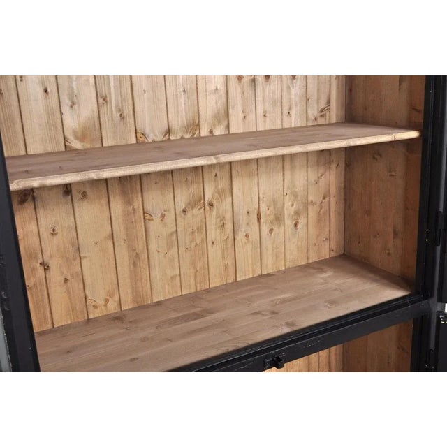 Black Wooden Display Cabinet in Black, 1940s For Sale - Image 8 of 9