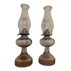 Late 18th Century Pair of Antique Oil Lamps
