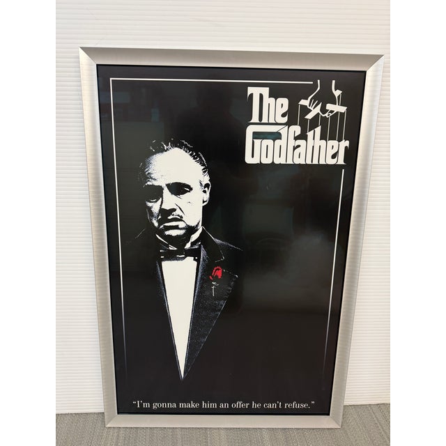 Black The Godfather Cinematic Movie Poster, Framed For Sale - Image 8 of 12
