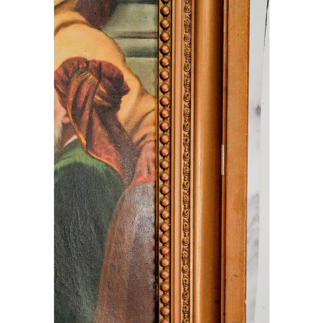 Classical Christian Antique Framed Oil Painting Religious Scene Jesus in Temple Home Wall Decor For Sale - Image 10 of 16