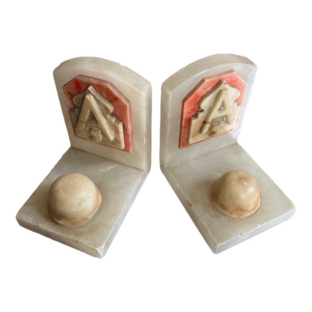 Vintage Wwii Evac Hospital Army Helmet Marble Bookends For Sale