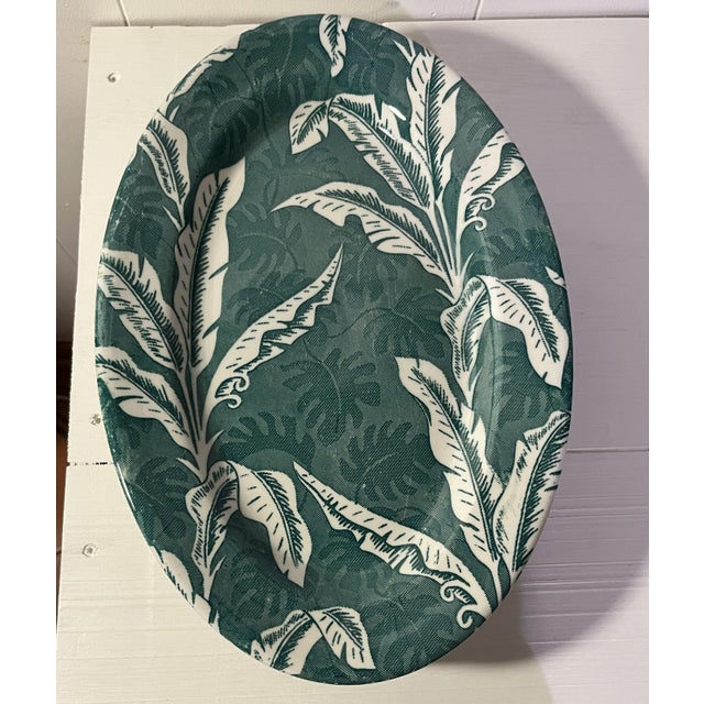 1950s Mid Century Tepco Palm Banana Leaf Restaurant Ware Set for 4 - 8 Pieces For Sale - Image 4 of 6