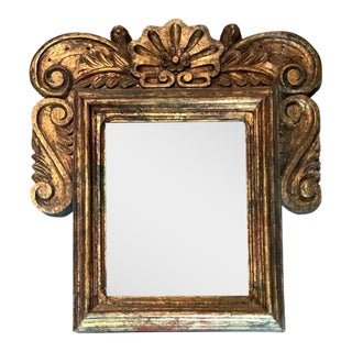 Vintage Spanish Carved Wood Gilt Frame For Sale