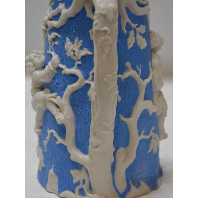 Blue and White Parian Ware Pitcher, Circa 1850 For Sale - Image 9 of 11