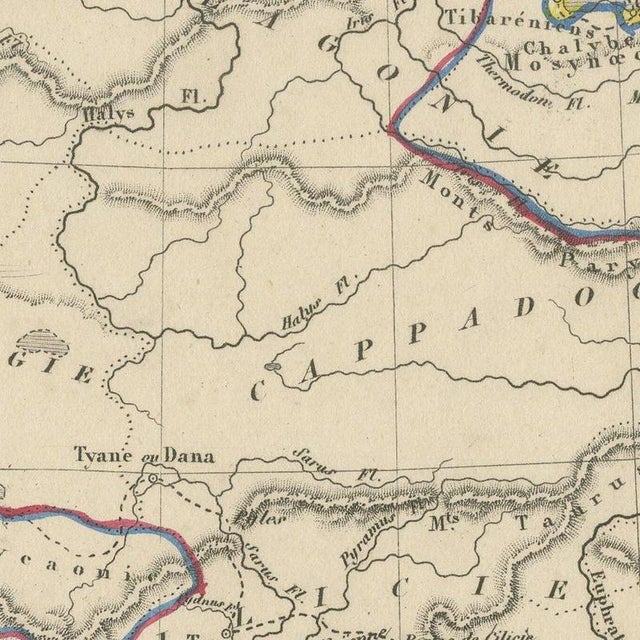 Paper Antique Map of the March of the Ten Thousand, 1845 For Sale - Image 7 of 12