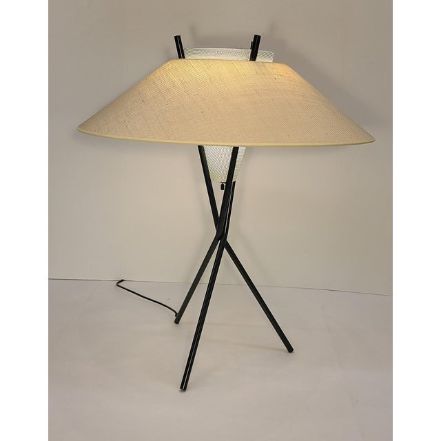 Vintage Gerald Thurston for Lightolier Mid Century Tripod Lamp and