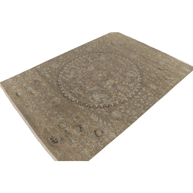 Hand-knotted in fine quality wool & silk, a gorgeous rug inspired by 19th century Persian masterpieces of rare provenance....