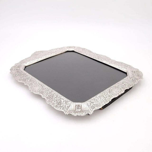 Metal Dutch Silver Plate Picture Frame, Circa 1930 For Sale - Image 7 of 8