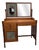 Vintage 3V Dressing Table with Tilting Mirror and Integrated Lamp, 1950s For Sale