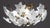 Italian Grace Kelly, Delicious Murano Ceiling Light White Flowers, 1980 For Sale - Image 3 of 16