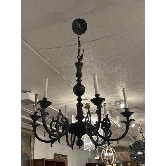 Spanish Revival Vintage Mauldin Lighting Bespoke Spanish Revival Chandelier For Sale - Image 3 of 12
