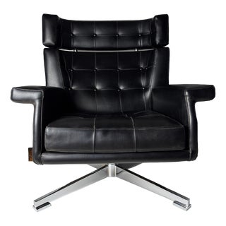 Large Leather Armchair attributed to Sergio and Giorgio Saporiti for Saporiti Italia, 1950s For Sale