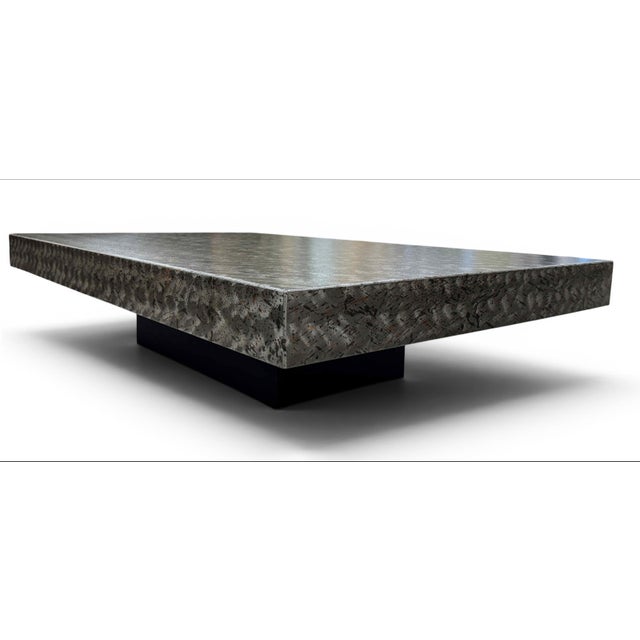 Metal Large Brutalist Metal Coffee Table For Sale - Image 7 of 15