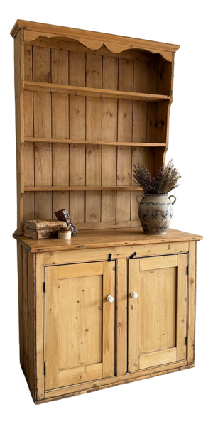 English Pine Stepback Hutch