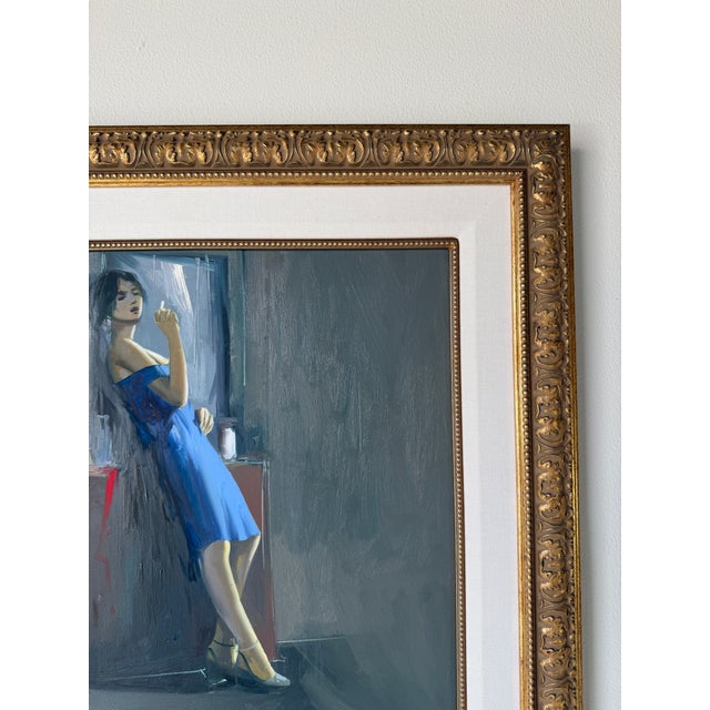 Wood Antonio Tamburro (Italian, B. 1948) Original Oil on Canvas Figurative Painting – Framed For Sale - Image 7 of 12