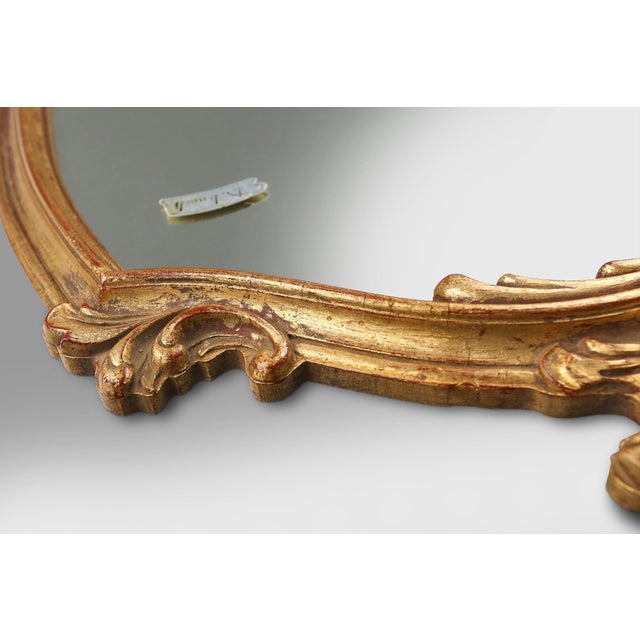 Gold Baroque Gilt Resin Mirror with Plateau from Deknudt, Belgium, 1970s For Sale - Image 8 of 11