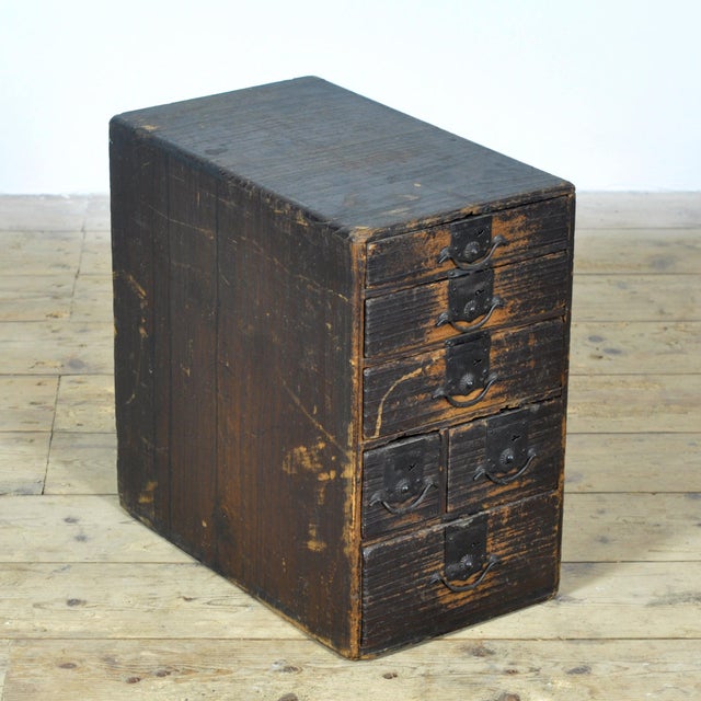 Wood Antique Japanese Ko-Dansu with Iron Fittings, 1900 For Sale - Image 7 of 11