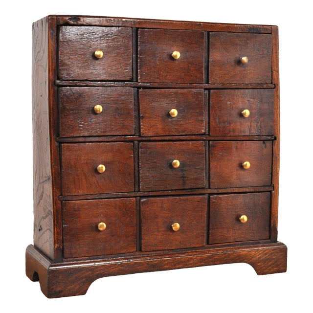 Small Oak Haberdashery Chest of Drawers, 18th Century For Sale