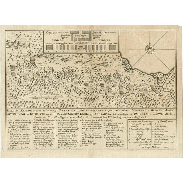 Antique Print of the Expedition of Govert Knol from Surabaya to Pangerang, 1750s For Sale - Image 5 of 5
