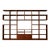 Monumental Brazilian Modern Bookshelf in Solid Rosewood With Storage, Brazil, 1960s For Sale