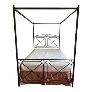 **New MARKDOWN—Tradition France Wrought Iron Queen Canopy Bedframe For Sale