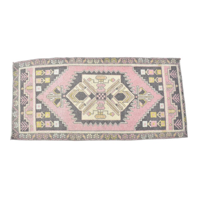 Mid 20th Century Mini Anatolian Wool Rug For Sale
