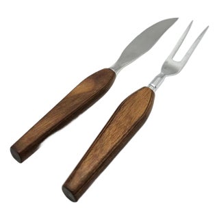Mid 20th Century Fleetwood Carving Utensils, a Pair For Sale