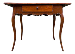 Antique Table in Cherry & Oak Wood, France